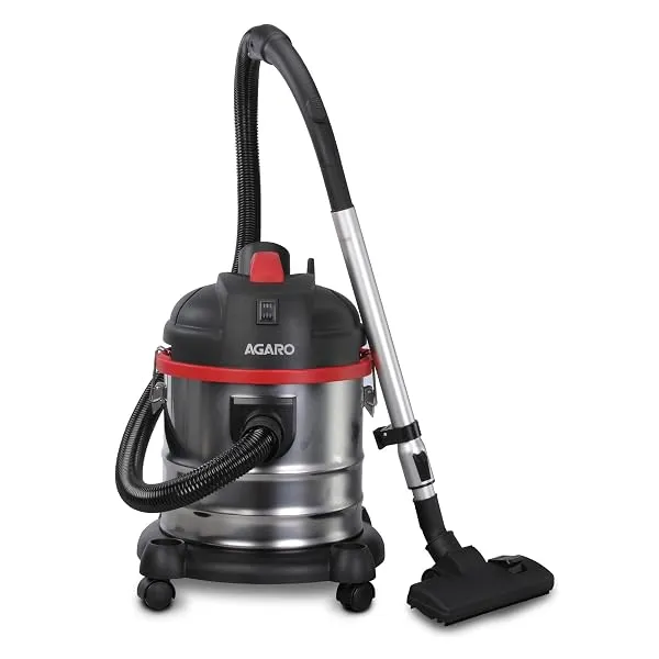 AGARO Ace Wet & Dry Vacuum Cleaner for Home, 1600 Watts, 21.5 kPa Suction Power, 21 litres Tank Capacity, for Home Use, Blower Function, Washable 3L Dust Bag, Stainless Steel Body — Linkbiz SmartDeal's