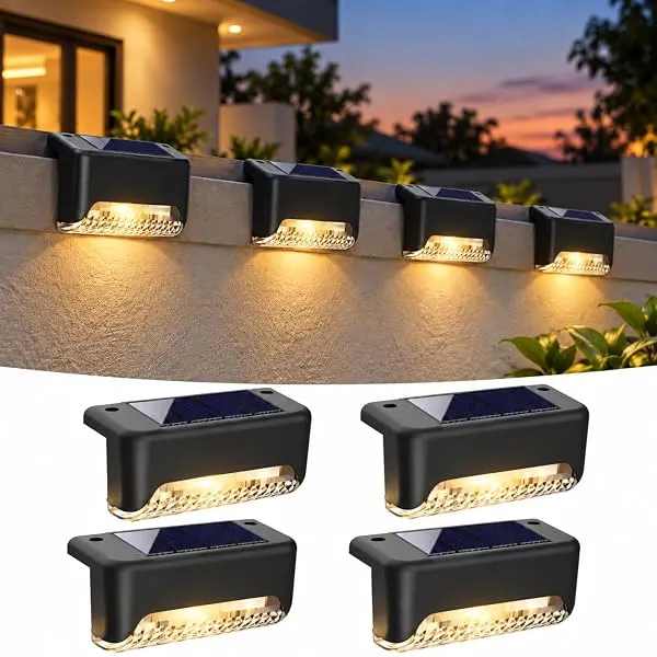 HOUSOLIC Solar Light Outdoor for Home- Set of 4 | Solar Wall Lights for Outdoor|Solar Light Outdoor Garden|Outdoor Lights Waterproof|Solar Garden Light|Solar Light for Garden — Linkbiz SmartDeal's