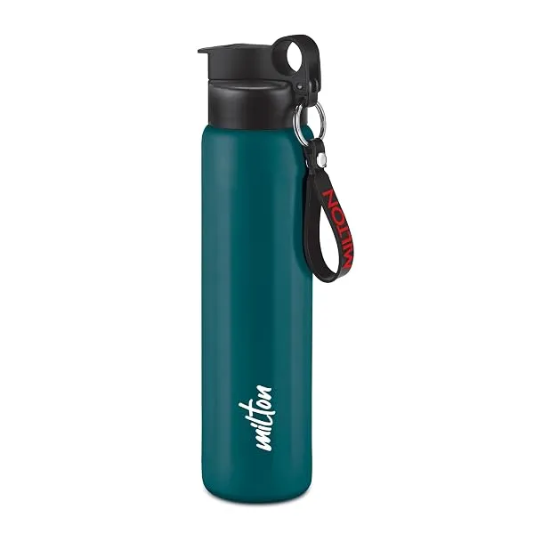 MILTON Maverick 800 Stainless Steel Water Bottle, Leakproof Lid, Single Walled, ISI Certified I For School, Office, Gym I 780 ml, Teal Blue — Linkbiz SmartDeal's