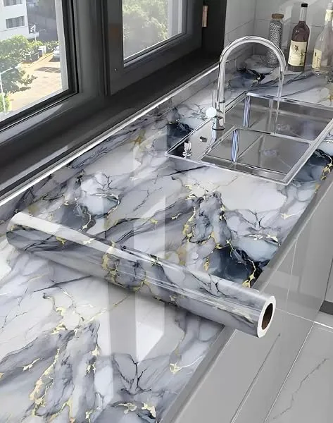 Barebeauty 60 x 200 cm Kitchen Wallpaper, Self Adhesive Oil Proof Waterproof Wall Sticker for Kitchen, Anti-Mold Heat Resistant Backsplash Wall Covering — Linkbiz SmartDeal's