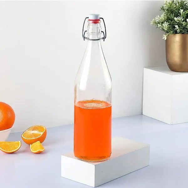 CELLO Aquaria Glass Water Bottle For Daily Use 1000 ml, Transparent | Durable & Stylish, Freezable & Fridge Safe, Leakproof & Leadfree Toughened Glass Water Bottle For Juices, Milk — Linkbiz SmartDeal's