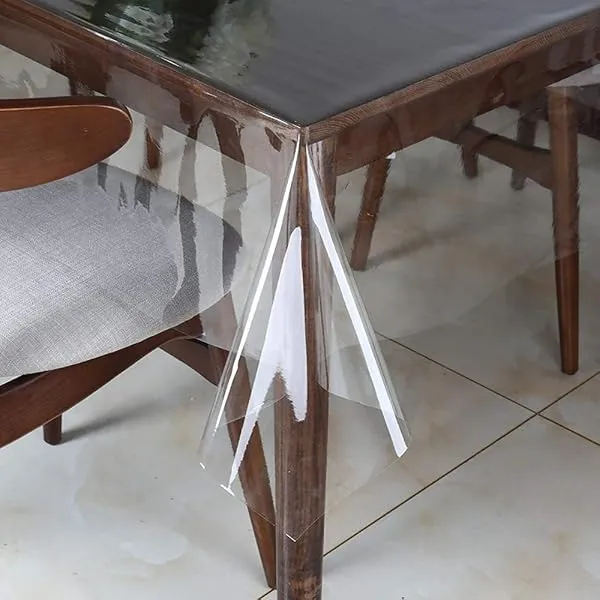 Homerz Premium 6 to 8 Seater Transparent Thick Table Cover, Durable and Waterproof, 2 Years Guarantee (wl, 60x90 inch- 6-8 Seater) — Linkbiz SmartDeal's