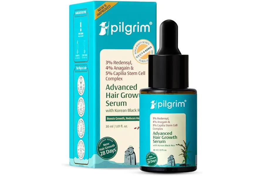 Pilgrim Advanced Hair Growth Serum with 3% Redensyl & 4% AnaGain -30ml | New Hair Growth in 28 — Linkbiz SmartDeal's