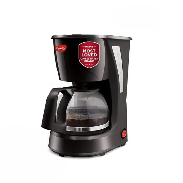 Pigeon Brewster Coffee Maker, 600 Watt, 4 Cups Drip Coffee maker (Black) — Linkbiz SmartDeal's
