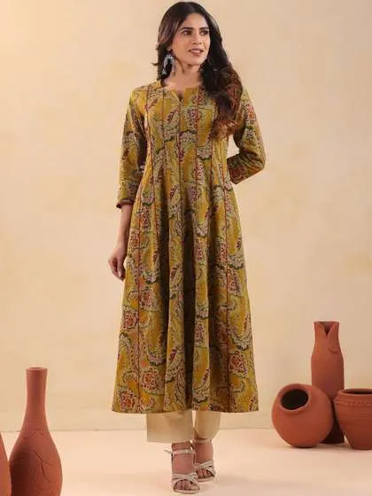 Rimeline Cotton Printed A-Line Kurta — Linkbiz SmartDeal's