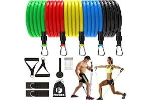 Fashnex Resistance Bands Set for Exercise, Stretching and Workout Toning Tube Kit with Foam Han — Linkbiz SmartDeal's