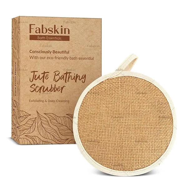 Fabskin Loofah Body Bath Scrub/Scrubber For Bathing | For Men & Women | Made of Natural Organic Jute Fabric | Exfoliating & Deep Cleaning — Linkbiz SmartDeal's