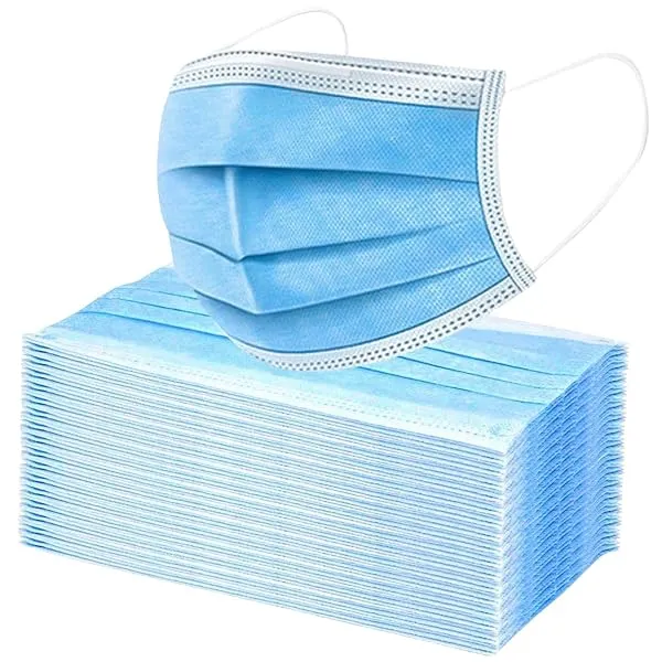 UPYOG [Pack of 100] Single Use Disposable Blue Face Mask, Soft on Skin, 3-ply Masks Facial Cover with Elastic Earloops and Nose Clip Great For Home, Office, School, and Outdoors — Linkbiz SmartDeal's