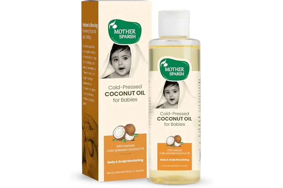 Mother Sparsh Cold Pressed Virgin Coconut Oil for Baby Massage, Skin & Hair Care | 100% Natural — Linkbiz SmartDeal's