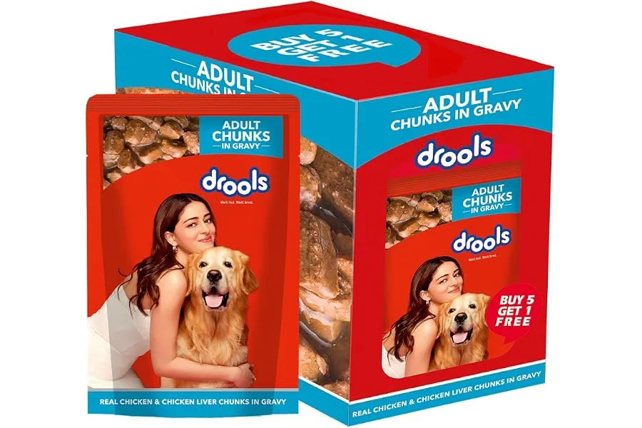 Drools Adult Wet Dog Food 0.9kg (150g x 6) Pack of 6 | Real Chicken and Chicken Liver Chunks in — Linkbiz SmartDeal's