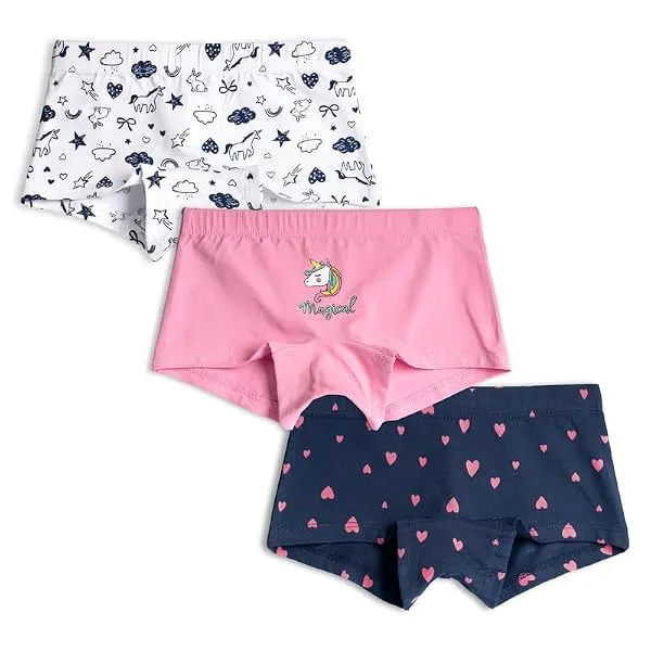 ARIEL Girl's Cotton Multicolour Boyshorts (Pack of 3) — Linkbiz SmartDeal's