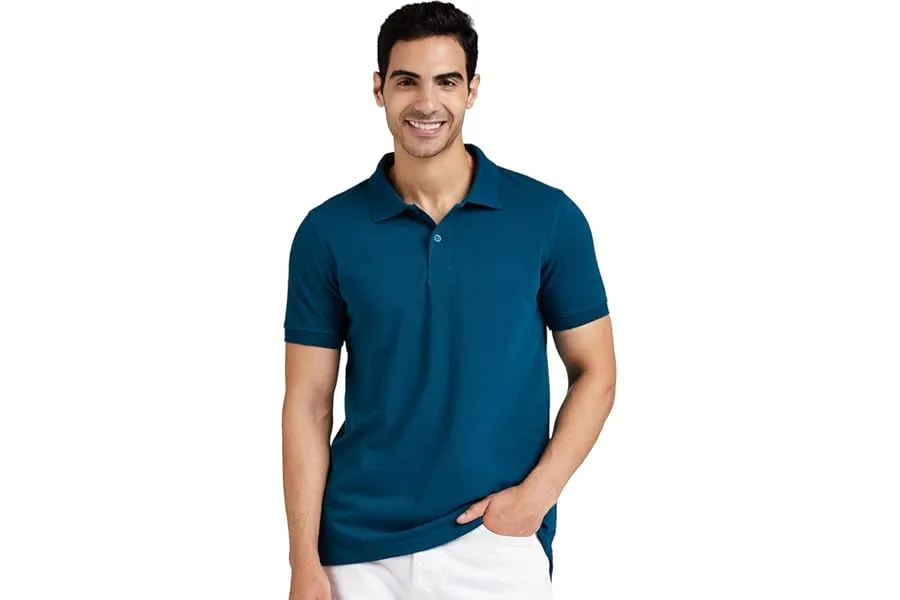 Amazon Brand Symbol Men's Cotton Rich Solid Polo T-Shirt — Linkbiz SmartDeal's