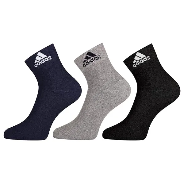 Adidas Unisex Ankle Length Cotton Socks Multicolored Pack of 3 — Linkbiz SmartDeal's