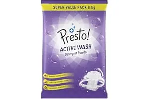 Amazon Brand - Presto! Active Wash Detergent Powder | 8 Kg | Tough On Stains | Gentle On Fabric — Linkbiz SmartDeal's