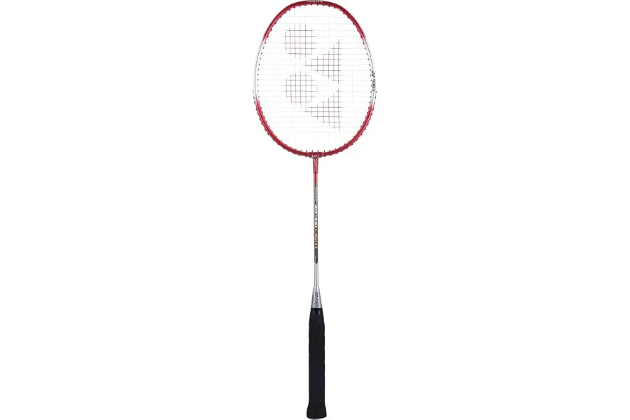 YONEX ZR 100 light Aluminium Strung Badminton Racket with Full Racket Cover (Red/White) | For B — Linkbiz SmartDeal's