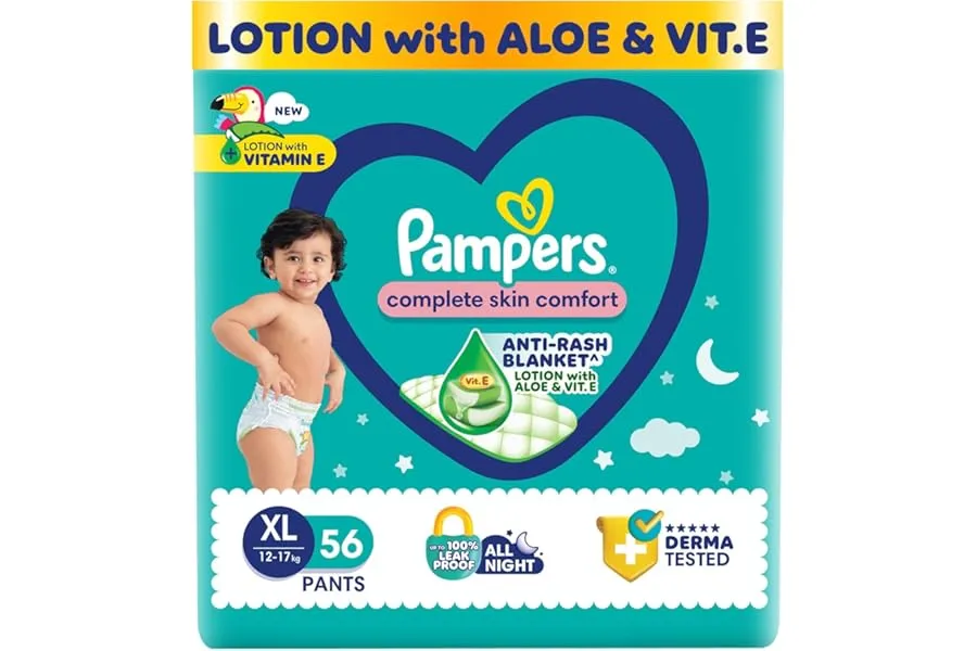 Pampers Complete Skin Comfort Pants, (XL) 56 Count, Anti-rash blanket, Lotion with Vitamin E & — Linkbiz SmartDeal's