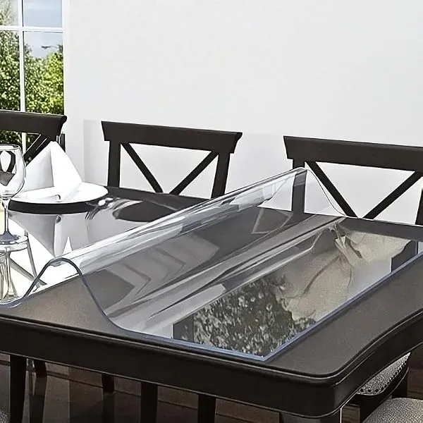 MR.CLEAR Slim Shield | India’s Most Advanced Crystal Clear Table Cover | (60 x 36 Inches, 1mm) | 4 & 6 Seater Waterproof PVC Cloth | Office & Home Dining Tables Thick & Water Proof — Linkbiz SmartDeal's
