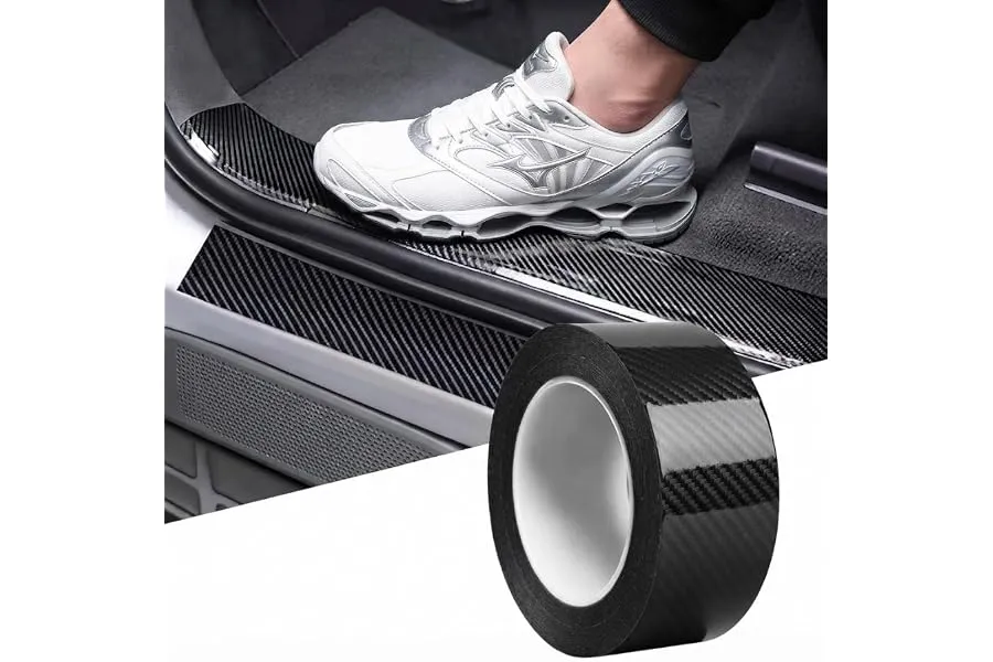 AutoBizarre Carbon Fibre High Gloss Anti Scratch Black Carbon Fiber Paint Protection Film Tape — Linkbiz SmartDeal's
