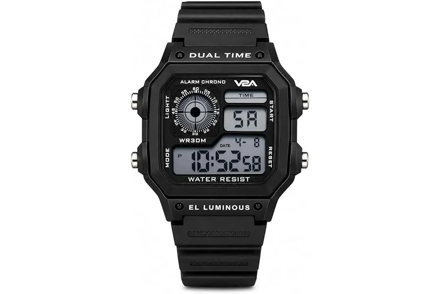 V2A Chronograph Ultra-Thin Unisex Multi Function Digital Sports Watch for Boy ANG Girls | Watch — Linkbiz SmartDeal's