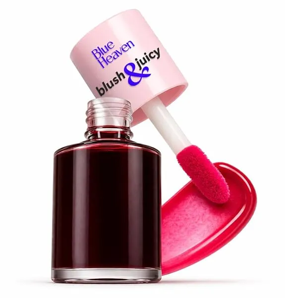 Blue Heaven Blush & Juicy Lip & Cheek Tint Infused with Pomegranate & Strawberry Extract | Multipurpose 3 in 1 Lip Tint | Long Lasting, Water Proof & Hydrating Liquid Blush, Berry — Linkbiz SmartDeal's