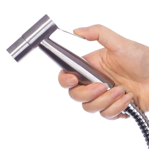 Marcoware Stainless Steel Health Faucet for Bathroom/Jet Spray for Toilet Shower Faucet, Silver, Brushed Finish — Linkbiz SmartDeal's
