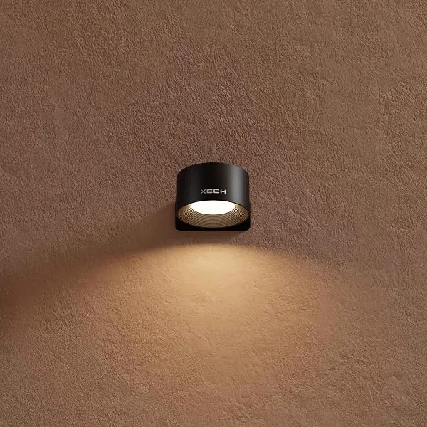 Xech Rechargeable Magnetic Wall Light | Stick-On or Screw Mount | Touch Control LED Lamp | 3 Brightness Levels | USB-C Warm White Light | Rotatable Detachable Head (Magmount) (Blac — Linkbiz SmartDeal's