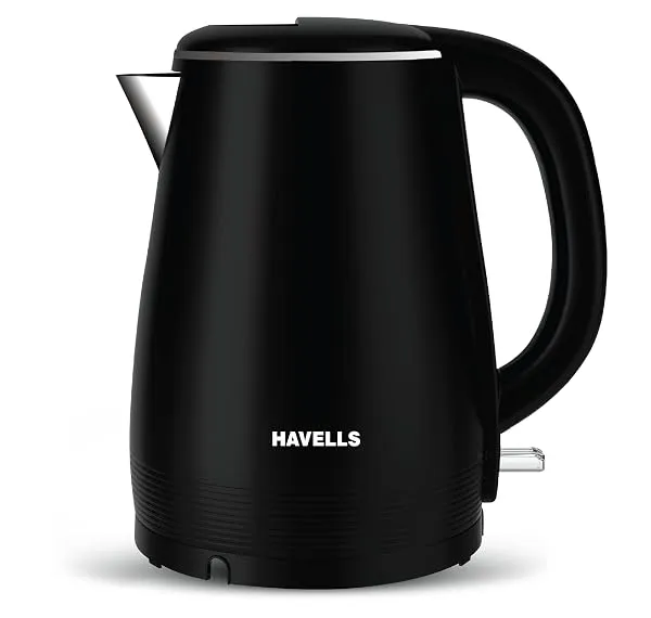 Havells Electric Kettle Altro 1250 Watts 1.5 liters, Double Layered Cool Touch Outer Body | 304 Rust Resistant SS Inner Body with Auto Shut Off | Wider Mouth | 2 Yr Manufacturer Wa — Linkbiz SmartDeal's