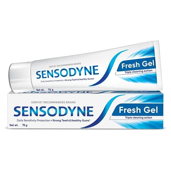 Sensodyne Toothpaste Fresh Gel | Daily Sensitivity Relief Tooth Paste Pack of 1 - 75gm | Dentist Recommended | Everyday Use Paste, Fresh Breath, Fights Tooth Decay, Maintain Health — Linkbiz SmartDeal's