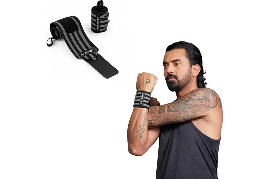 Boldfit Wrist Band for Gym Workout Wrist Support for Gym Straps for Men Hand Band Strap for Man — Linkbiz SmartDeal's