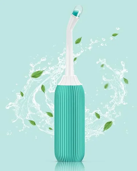 ELECTOMANIA ® 500ML Plastic Retractable Handheld Bidet Portable of Antislip, Bidet Angled Nozzle Spray with Travel Bag (Green) — Linkbiz SmartDeal's