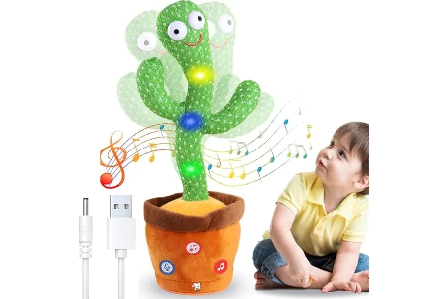 Storio Rechargeable Toys Talking Cactus Baby Toys for Kids Dancing Cactus Toys Can Sing Wriggle — Linkbiz SmartDeal's
