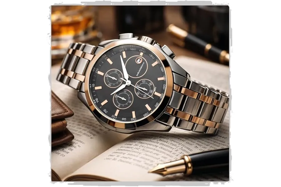 AMERICANVIBER® Affordable Men’s Wrist Watch Under 500 | Classic Round Dial | Quartz Movement | — Linkbiz SmartDeal's