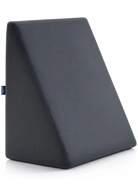 FOVERA Wedge Pillow for Bed – Triangle Back Support Wedge Cushion | 2 Years Warranty | Orthopedic Incline Pillow for Acid Reflux, GERD, Snoring, Pregnancy & Leg Elevation (Dark Gre — Linkbiz SmartDeal's