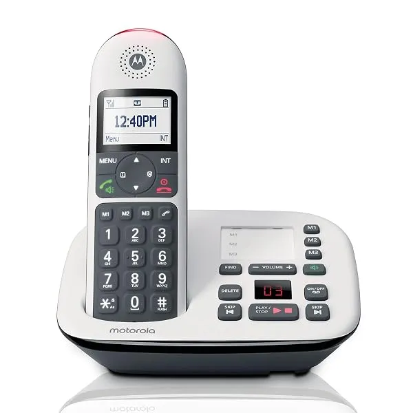 Motorola D5011+ Digital Cordless Phone with answering Machine Call Block and Volume Boost Cordless — Linkbiz SmartDeal's