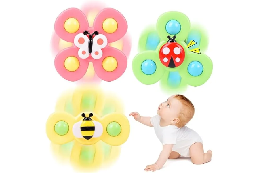 Cable World Baby Spinner Rattle Toy for Baby Bath Rattle and Puch Toys Water Toys for Kids Suct — Linkbiz SmartDeal's