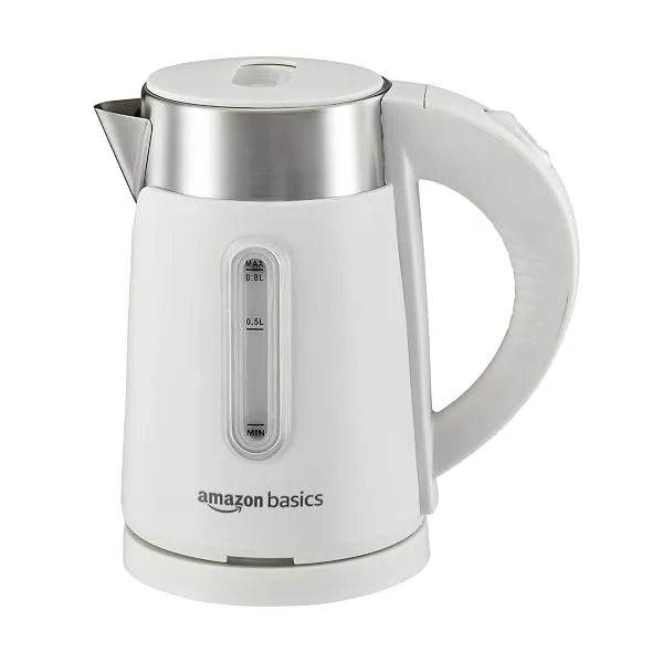 Amazon Basics 0.8 Litre Electric Kettle | 800W | 360° Swivel Base | Led Indicator | Dry Boil Protection | Auto Shut-off & Overheat Protection | Multipurpose Travel Kettle | Stainle — Linkbiz SmartDeal's