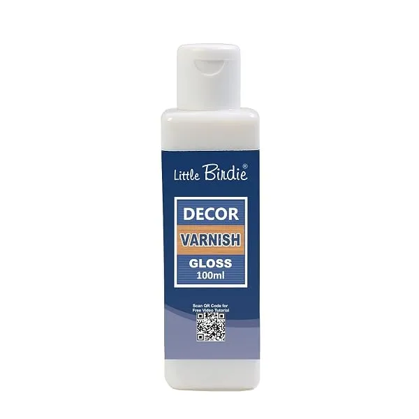Little Birdie Decor Varnish 100ml - Gloss | for Ultimate Weather Protection & Durable Gloss Finish | Non Yellowing | Artist's Varnish for Acrylic & Oil Painting — Linkbiz SmartDeal's