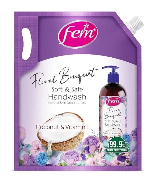 DABUR Fem Floral Bouquet Soft & Safe Handwash - 1500 Ml | Germ Protection | Enriched With Goodness Of Coconut Milk & Vitamin E | Long Lasting Fragrance (Pack of 1) — Linkbiz SmartDeal's