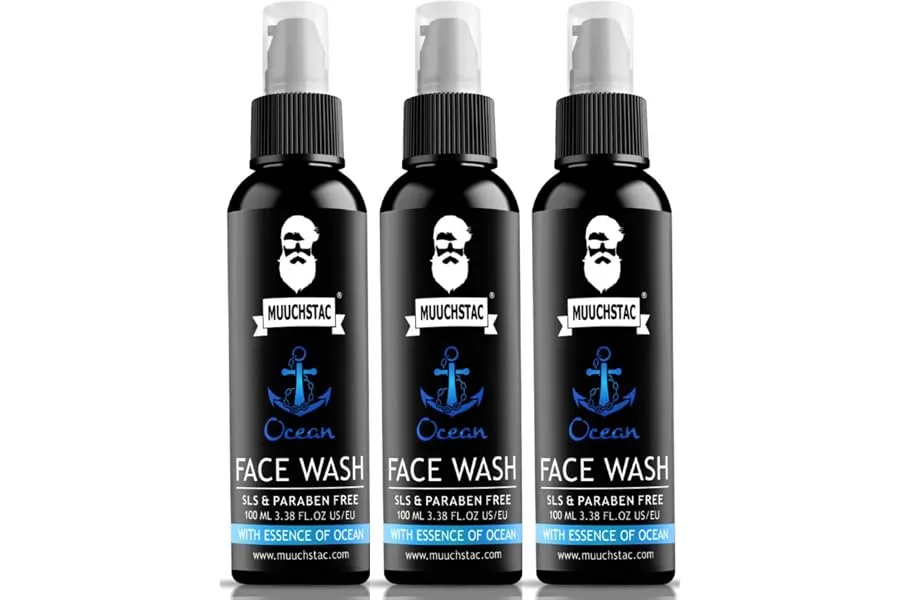 Muuchstac Ocean Face Wash for Men | Fight Acne & Pimples, Brighten Skin, Clears Dirt, Oil Contr — Linkbiz SmartDeal's