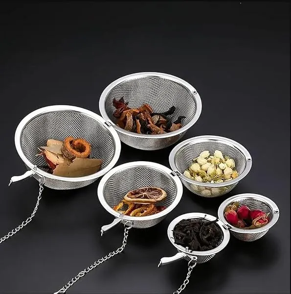 Kankuwar Stainless Steel Tea Ball - Mesh Infuser with Chain - Perfect for Loose Leaf Tea, Herbs, Spices - Strainer for Brewing, Draining, and Rinsing - Ideal for Tea, Coffee, and R — Linkbiz SmartDeal's