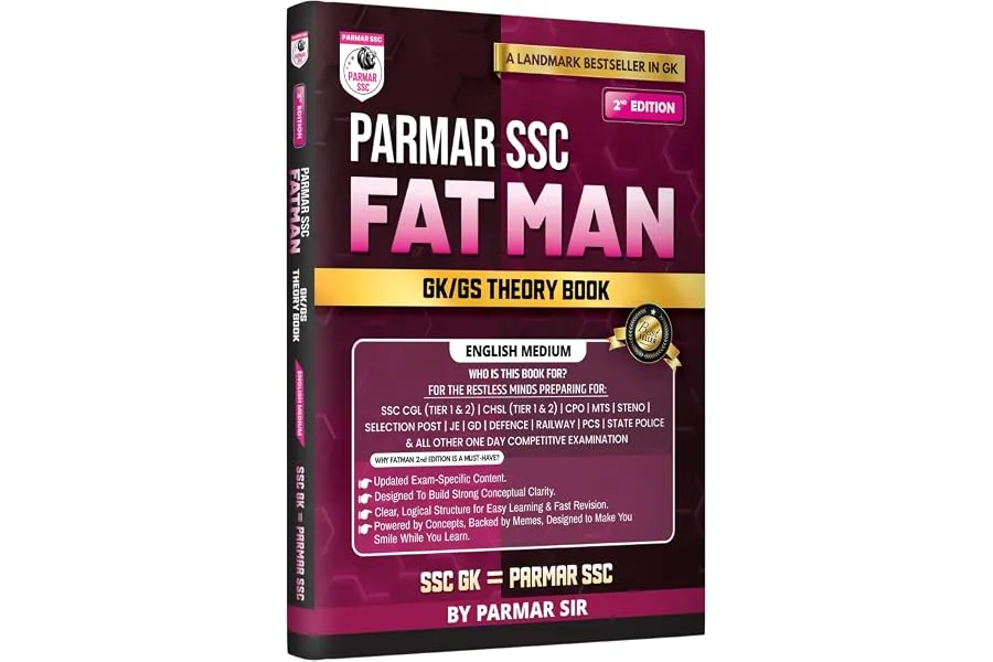 PARMAR SSC Fatman | GK/GS Theory Book | English Medium | 2nd Edition, 2026 | Useful For SSC CGL — Linkbiz SmartDeal's