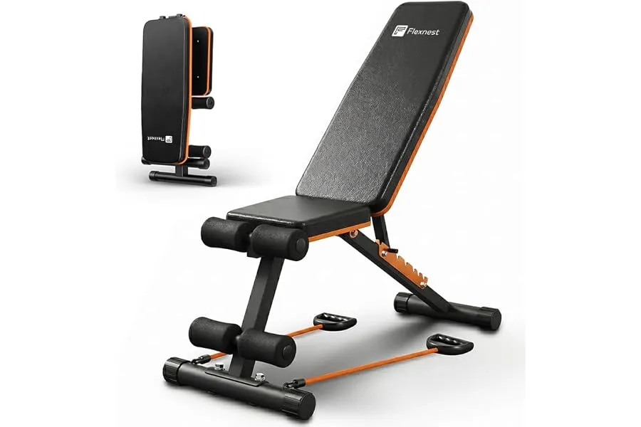 Flexnest Commercial Grade Adjustable And Foldable Gym Bench Incline,Decline & Flat 250 Kg Capac — Linkbiz SmartDeal's