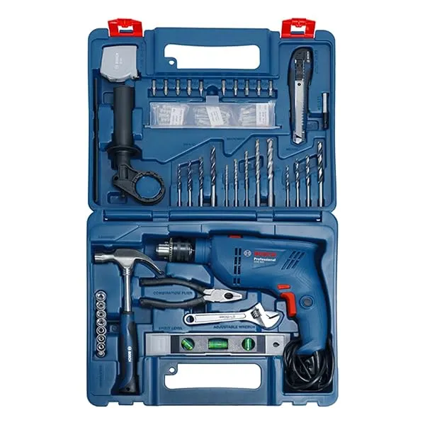 BOSCH GSB 600 Impact Drill Machine for Home & Professional Use, 100Pcs Accessory Kit | 600W Motor | 13mm Chuck | 3000 RPM | 48000 BPM | Variable Speed | 1 Year Warranty — Linkbiz SmartDeal's