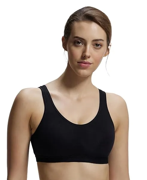 Jockey 1376 Active Bra | Wirefree | Non Padded | Full Coverage Slip-On with Wider Straps | Super Combed Cotton Elastane Fabric — Linkbiz SmartDeal's