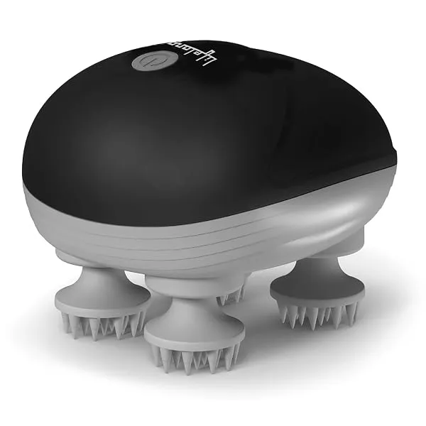Lifelong Rechargeable Electric Head & Scalp Kneading Massager, 4 Speed Modes, Handheld Portable Head Massager for Hair Growth, Deep Clean and Stress Relieving, (LLM603, Black) — Linkbiz SmartDeal's