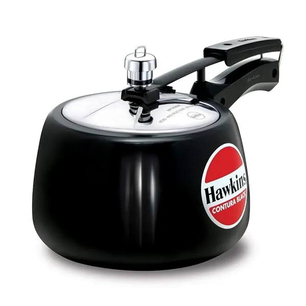Hawkins 3 Litre Contura Black Pressure Cooker, Hard Anodised Inner Lid Cooker, Handi Cooker, (CB30) — Linkbiz SmartDeal's