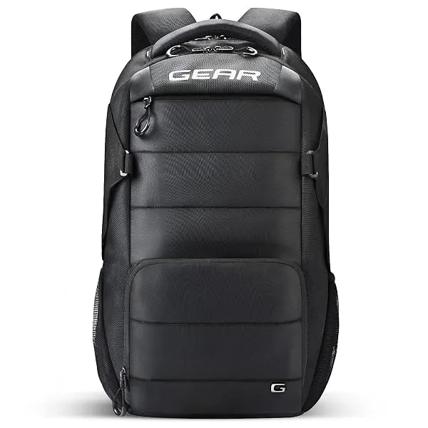 Gear Aspire 19”/30L Large Water Resistant Laptop Backpack | Casual Backpack | Daypack | Travel Backpack | College Bag For Men/Women (Black) — Linkbiz SmartDeal's