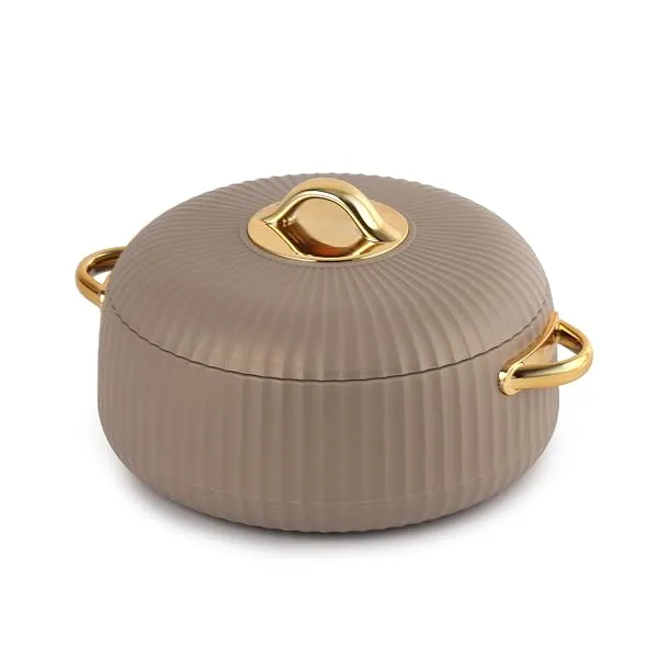 CELLO Aurum Insulated Casserole Hot Pot For Kitchen 1250 ml Brown | Easy to Serve Lightweight Outdoor Safe Keeps Food Hot and Warm Airtight Insulated Casserole Hot Pot Pack Set For — Linkbiz SmartDeal's