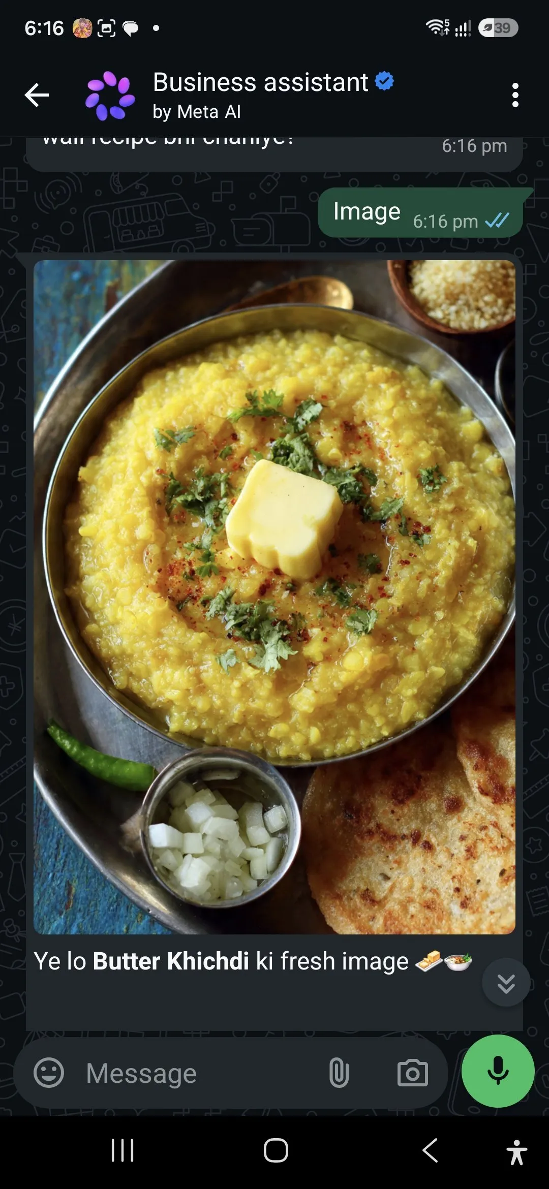 Butter Khichdi