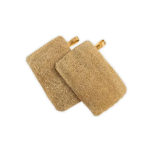 Nat Habit Natural Sun Dried Bath Loofah, Body Sponge & Scrubber for Men & Women | Organic Luffa for Bath Shower Skin Exfoliation (Pack of 2) — Linkbiz SmartDeal's